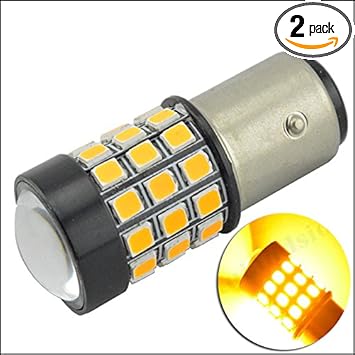 Amber 27 LED Car Auto Tail Rear Turn Brake Light Bulbs Lamp BAY15D 1157 2057 12V