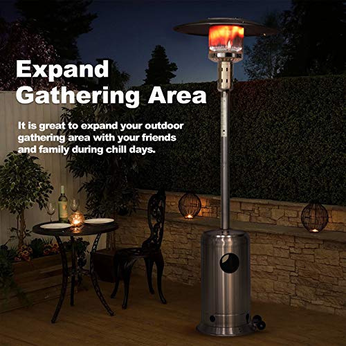 Legacy Heating 48000 BTU Outdoor Propane Patio Heater, Tainless Steel