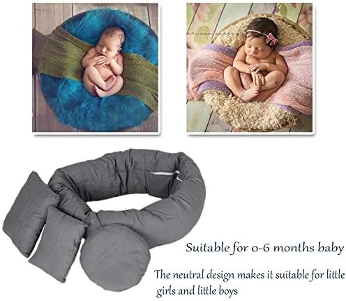 Comfortable 4Pcs/Set 2 Colors Baby Newborn Pillow Basket Filler Wheat Donut Photography Props Set