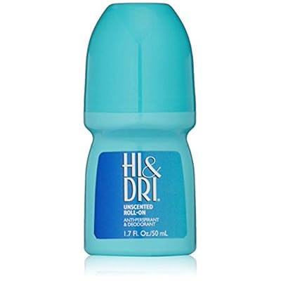 Hi and Dri Antiperspirant, Roll-On, Unscented, 1.7 Ounce (Pack of 5)