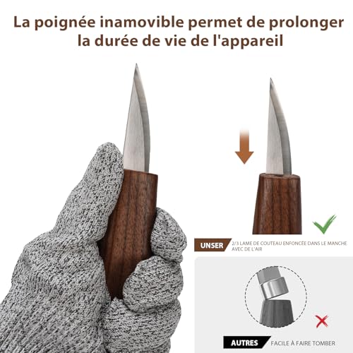 Wood Scissors, 15 in 1 Wood Carving Tools, Wood Tools with 5 Wood Carving Knife, Professional/Junior Wood Scissors Tool DIY Kit with Anti-Cut Gloves