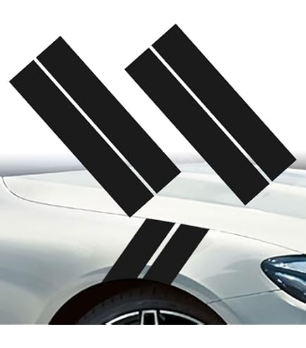 Calcomanías De Vinilo De 4 Pulgadas Para Guardabarros Traseros De Doble Barra, Rayas De Carreras En Ambos Lados, Se Adapta A Chevy Corvette C6 Stingray, Color Blanco