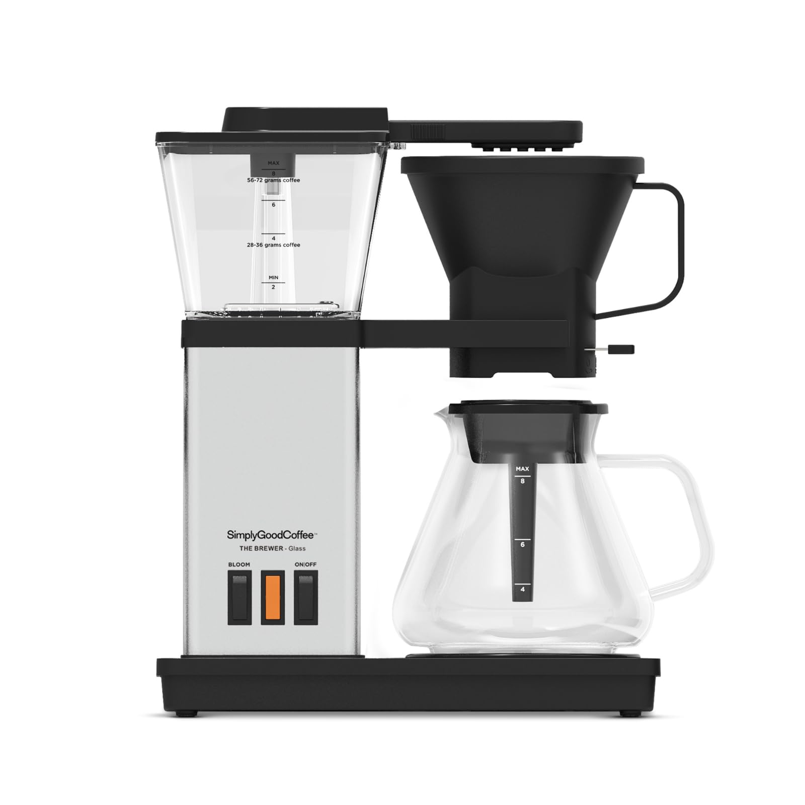 SimplyGoodCoffee Coffee Maker/Coffee Machine. 8 Cup Automatic Drip Pour Over Coffee Brewer. Easy To Use, Durable Stainless, G
