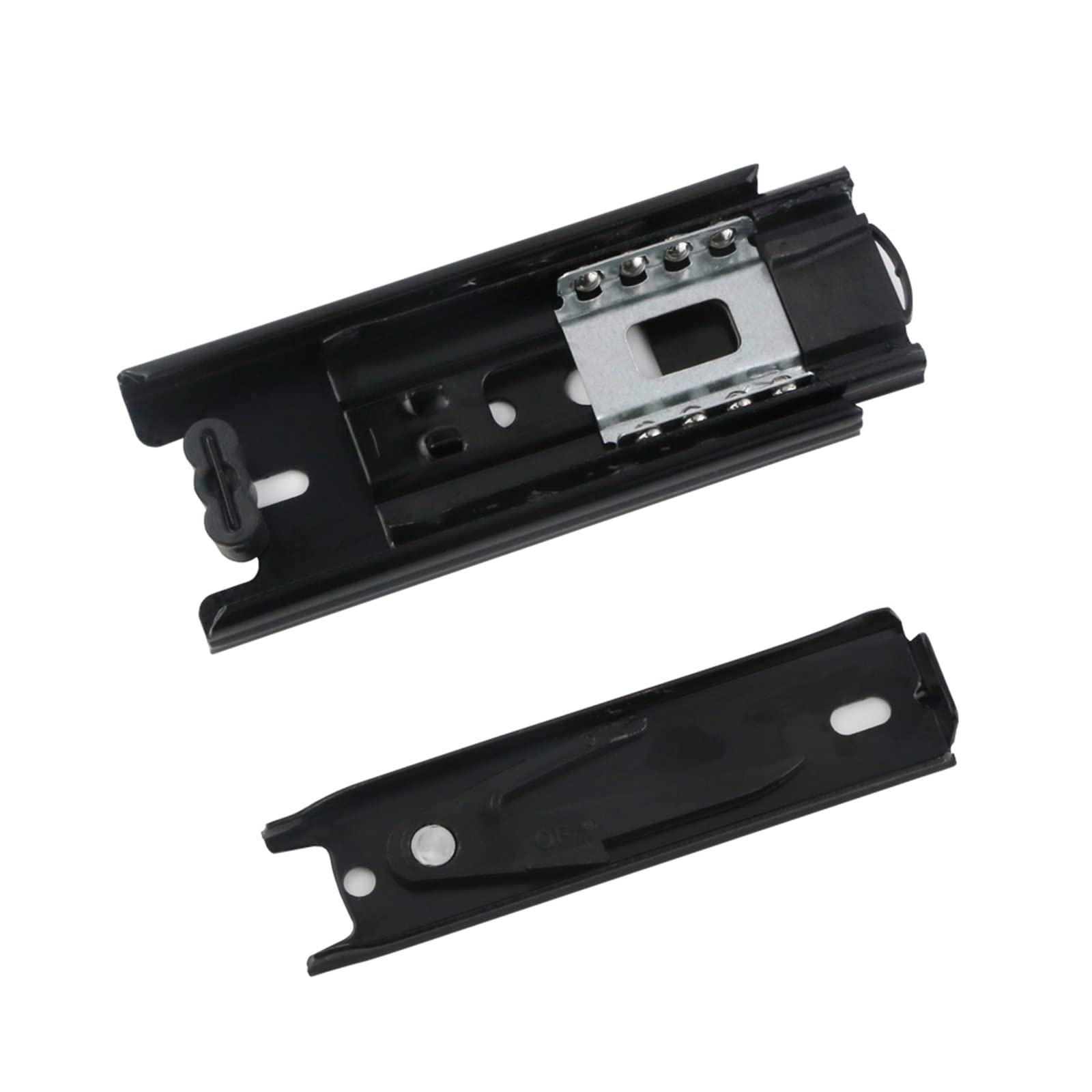 MACHSWON 1 Pair Drawer Slides 45mm Wide Ball Slide 100mm 3-Section Stroke 70mm Cabinet Wardrobe Rails 4 Inch Black