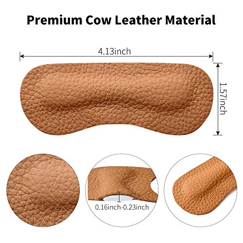 Heel Cushion Inserts - EQARD Heel Grips Pads Liner for Loose Shoes,Premium Leather Heel Protectors Anti Blisters,Shoe Inserts for Women Men(2 Pairs & Multiple Colors)