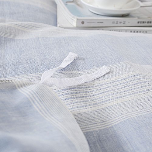 Merryfeel Yarn Dyed Linen,Luxurious 100% Pure French Linen Duvet Set - King - Thumbnail 6