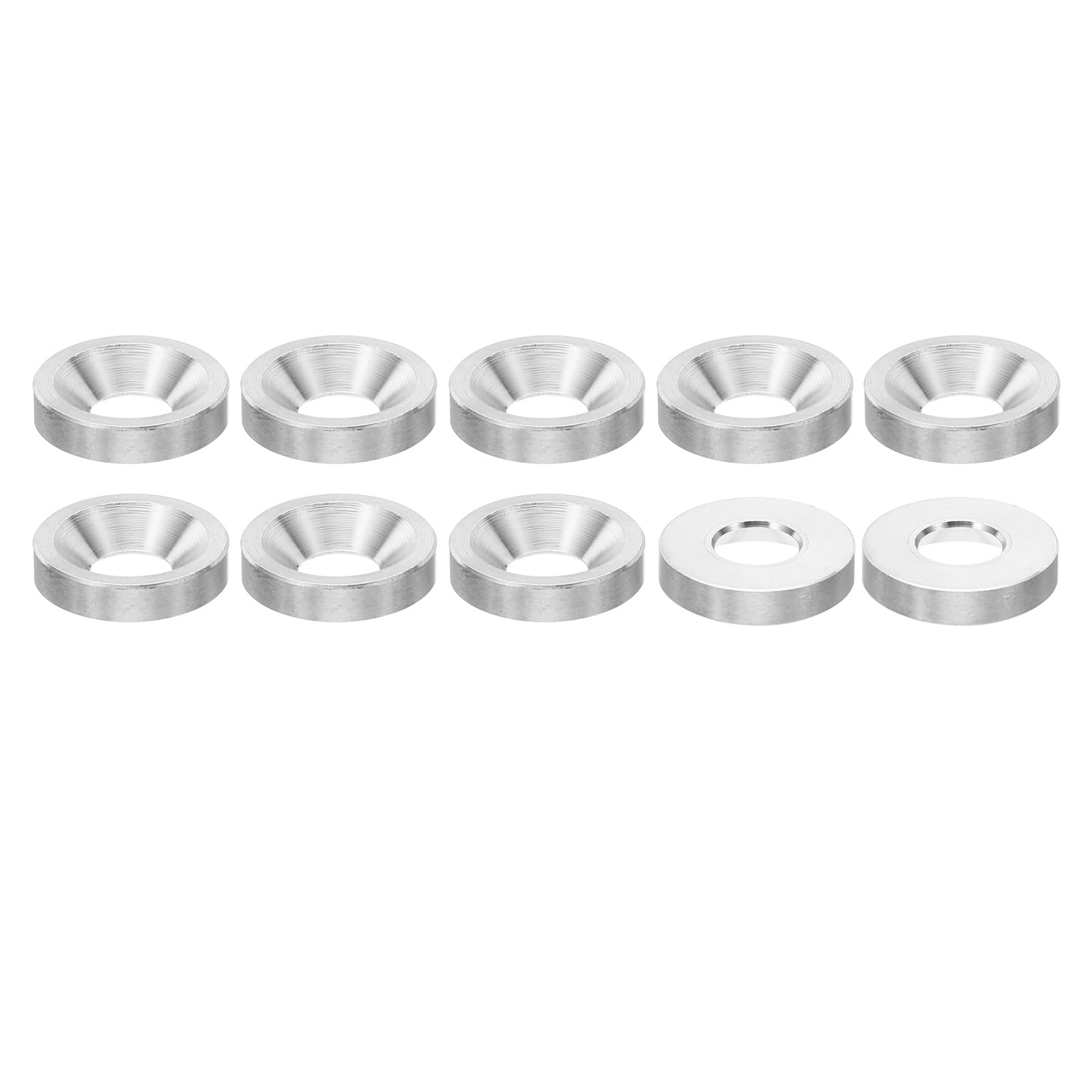 PATIKIL M6 Finish Countersunk Washer, 10pcs 16mm Dia. 3.5mm Tall Solid 304 Stainless Steel CNC Finish Cup Washer Flat Screw Head Gasket for Construction — image 1