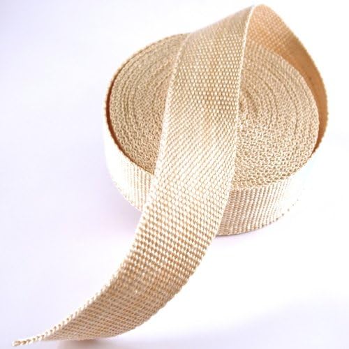 TAN High Temperature Header Exhaust Pipe Insulation Wrap Roll Tan 1/16" X 2" X 100' - Thermal Zero