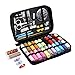 SEWING KIT,JKtown Over 100 Portable Basic Sewing Accessories, 24 Color Spools of Thread, Mini sew kits supplies for Beginners,Traveller,Emergency,Family starter to Mending and Repair (Black)