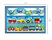 Wildkin Kids Rug for Boys and Girls, Features Skid-Proof Backing and Serged Borders, Made From Durable Nylon Material, Rugs Measures 5 x 7 Feet, BPA-Free, Olive Kids (Trains, Planes, and Trucks), One Size