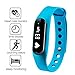 Fitness Tracker with Heart Rate Monitor Gosund C6 Waterproof Activity Tracker Pedometer Call/SMS push for Android and IOS (blue+black+purple bands)