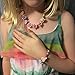 Spinnaker Collection Girls Flower Necklace and Bracelet Set Great for Kids - Childrens Accessories for Events, Play or a Costume with Pink, Green, Yellow and Blue Colors of Flowers and Beads.