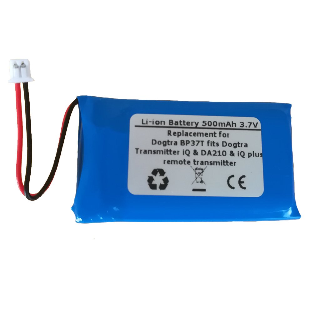 3.7V 500mAh Replacement Battery for Dogtr a BP37T fits Dogtr a Transmitter iQ, DA210, iQ Plus Remote Transmitter, TCL PR-562440N Plus Coaster