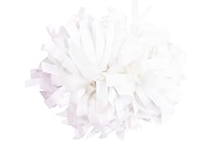 GUIFIER 2 Pack 6 Inches Metallic Cheerleading Pom Poms, Cheer Pom Pom with Baton Handle, Pompoms Cheerleader for Kids Girls Cheering Squad