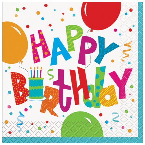 Jamboree Birthday Beverage Napkins, 16ct