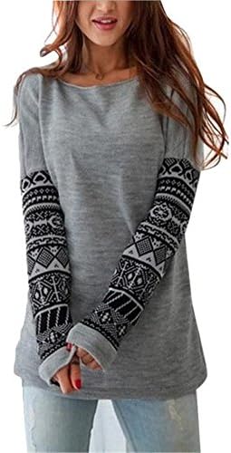 Milazer Shirts for Women Casual Blouse Long Sleeve Shirt Loose Cotton Tops Lady T Shirt (XL)