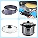 Fopurs 8 Quart Pressure Cookers Accessories Set, Compatible with Instant Pot 8 Qt [6Qt Available], Steamer Baskets with Divider, Glass Lid, Springform Pan, 5 Cooking time Magnets and more, 18 pcs