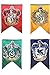 AuthenticUSA Harry Potter Hogwarts House Banners Large Size Complete 4pc Set Collection - Gryffindor Slytherin Ravenclaw Hufflepuff (Potterhead Gifts) | 29'' x 49''