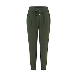 JIOEEH Work Pants for Women Linen Drawstring Back