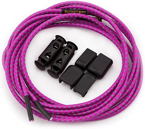 Racing Laces Premium Reflective Elastic No-Tie Shoe Laces. Ridiculously comfortable, good for your feet. (Purple)
