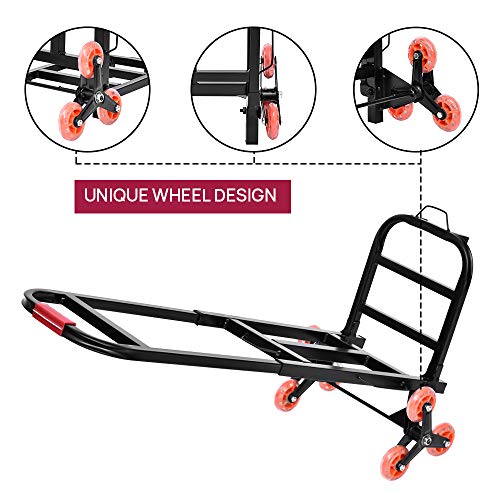 330LBS Capacity Stair Climbing Cart, Heavy Duty Stair Climbing Cart