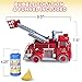 ArtCreativity Fire Truck Toy Bubble Machine for Kids, Bubble Blower Toy Truck for Toddlers with Lights, Siren Effects, Bubble Solution & Funnel, Kids Toys, Gift for Boys and Girls 5+