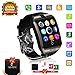 Bluetooth Smart Watch Touchscreen with Camera,Unlocked Watch Cell Phone with Sim Card Slot,Smart Wrist Watch,Waterproof Smartwatch Phone for Android Samsung IOS Iphone 7 Plus 6S (Black)