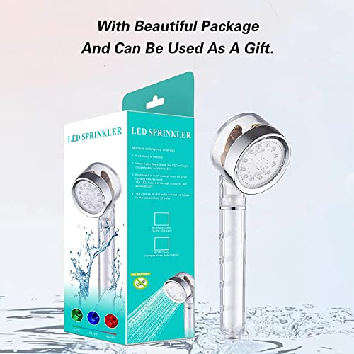 NALAIKU LED color changing high pressure shower，Hydrojet shower kit