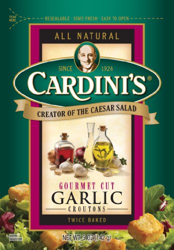Cardini's Gourmet Cut Croutons, Garlic, 5-Ounce Bags (Pack of 12) - Thumbnail 2