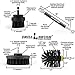 BBQ Scrubbing Brush Set - Electric Spin Scrubber Grill Accessories - Grill Brush Cleaning Kit with Extension - Outdoor Cleaning Supplies - Industrial Scrubbing - Driveway Cleaner