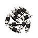 ELECTOP 10 Pack Audio Video Nickel RCA Male to Male RCA Coupler Adapter Connector, for Phono,Speaker,RCA Cable,Amplifier