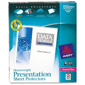 avery protectors heavyweight sheet diamond