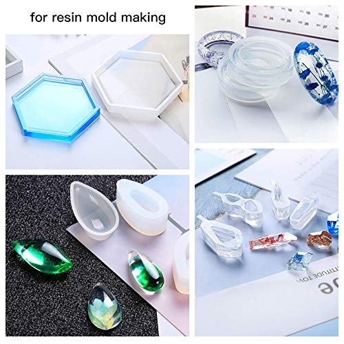 Silicone Molds Making Kit Liquid Silicone Rubber for Resin Molds, Silicone Molds DIY Manual Making (16.9 oz)