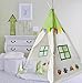 Kids Teepee Children Play Tent Children's Foldable Play House Tipi Wigwam Kids Room Decor for Indoor Outdoor Use Photo Prop Pictured