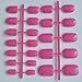 DIY Nail Salon Goods Shine Surface Bright Rose Pink 24 Pcs Carnival Candy Short False Fake #Nails Full Tips Finger Nails N0103