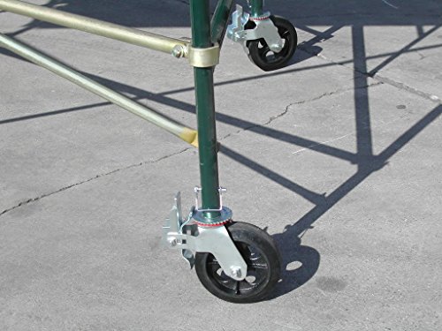 A Set of 4 Wheel 8" Caster with Cast Iron Hub 1 3/8" Caster Wheel With 2 Lock-in Brakes Scaffolding Rolling Tower CBM1290 - Thumbnail 6