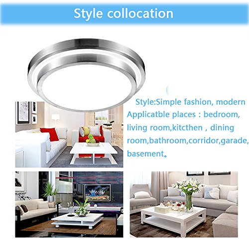 AFSEMOS Flush Mount LED Ceiling Light Warm White 9 Inches Round 18W 3000K, Flush Mount Ceiling Light Modern Decoration for Kitchen Dining Room Bathroom Bedroom