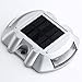 JACKYLED Solar Deck Light 1-Pack Solar Dock Light Path Road Long Service Time LED Light Bright White Weatherproof Outdoor Warning Step Lights for Driveway Garden Walkway Backyard Step