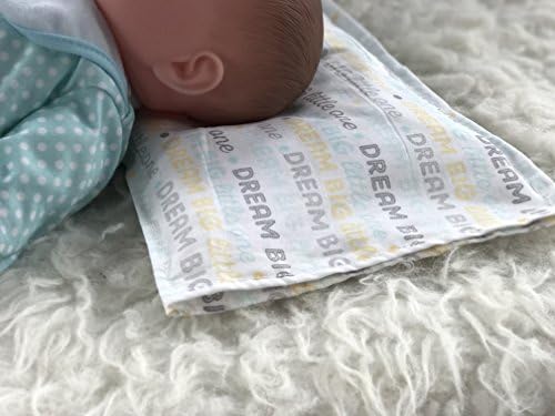 Momma’sJoy Natural Baby Pillow| Mustard Seeds Filing | Handmade in USA| Prevents Flat Head(Dream Big Neutral)