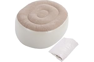 Inflatable Ottoman, plplaaoo Inflatable Stool,Inflatable Foot Rest,Soft PVC Inflatable Foot Chair,Portable Durable Foot Stools Ottoman for Home, Garden, Office, Travel and Camping, Outdoor Pouf