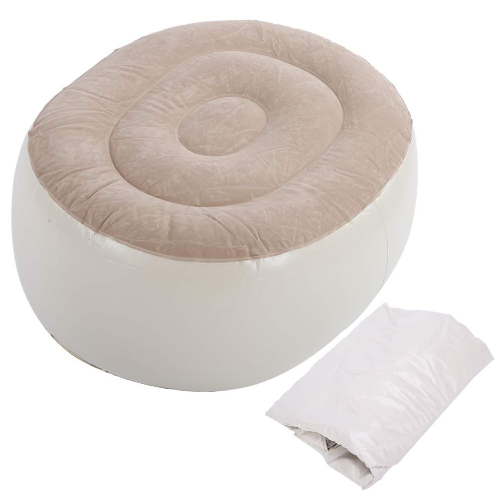 Joyzan Inflatable Foot Stool, PVC Soft Air Chair Portable Footrest Cushion Balance Ottoman Pillow Outdoor Beanbag Indoor Fitness Sports Relax Seat Strength Training Travel Camping Office 70x60x31cm