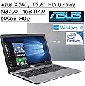 2016 Newest ASUS 15.6 High Performance Premium HD Laptop (Intel Quad Core Pentium N3700 Processor up to 2.4 GHz, 4GB RAM, 500GB HDD, SuperMulti DVD, Wifi, HDMI, VGA, Webcam, Windows 10-silver)