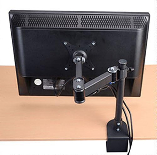 Single Arm Monitor Desk Table Mount Stand/For 1 LCD Fully Swivel Clamp upto 27”