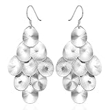 Sterling Silver Plated Drop Dangle Chandelier Hook Earrings L12