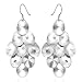 Sterling Silver Plated Drop Dangle Chandelier Hook Earrings L12