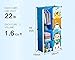 MAGINELS Children Wardrobe Kid Dresser Cute Baby Portable Closet Bedroom Armoire Clothes Hanging Storage Rack Cube Organizer(Blue, 6 Cube & 1 Rod)