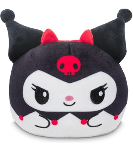 Amazon.com: TeeTurtle Reversible Sanrio Kuromi Teddy Bear 6 Inch
