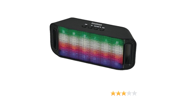 sylvania neon light up bluetooth speaker