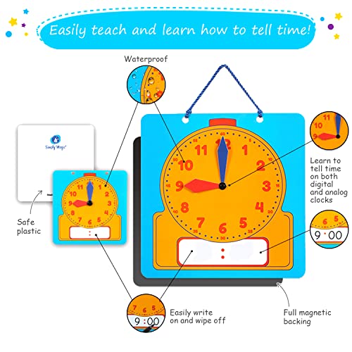 Simply magic 24+1 Learning Clock for Kids Classroom Clock Set, Demonstration Clock