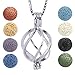 Essential Oil Necklace Aromatherapy Diffuser Locket Pendant 8 Lava Rock Stone Beads